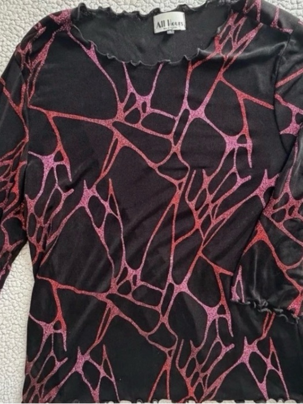 All Hours Geometric Glitter Blouse